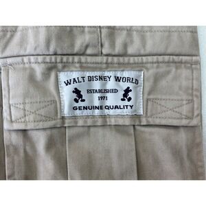 VINTAGE WALT DISNEY WORLD Mens Cargo Short Dad 90s Y2K Khaki 42 2XL Cotton Baggy